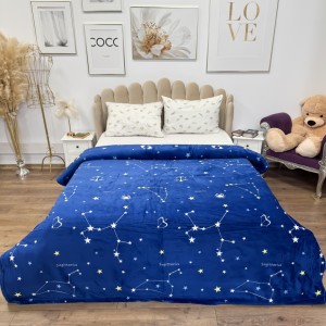 Pătură Super Soft Cocolino, 200x230 cm – Răsfăț absolut în zilele reci, Albastru închis, zodiac