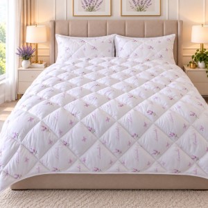 SET Pilota NEW Lavanda 200x220cm + 2 Perne 50x70cm, Matlasate cu fata lavabila, Fabricate in Romania