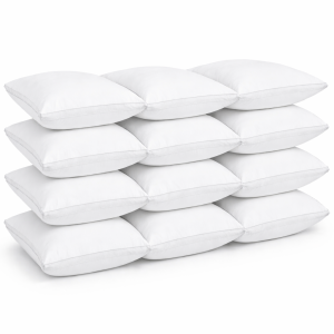 Set de 12 perne Hotel Luxury dreptunghiulare 50x70cm cu puf siliconizat, alb Set de 12 perne Hotel Luxury dreptunghiulare 50x70cm cu puf siliconizat, alb