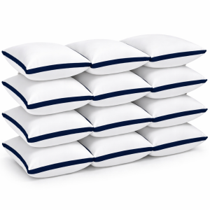 Set de 12 perne Hotel Luxury dreptunghiulare 50x70cm cu puf siliconizat, albastru Set de 12 perne Hotel Luxury dreptunghiulare 50x70cm cu puf siliconizat, albastru