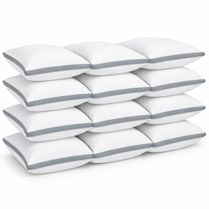 Set de 12 perne Hotel Luxury dreptunghiulare 50x70cm cu puf siliconizat, gri Set de 12 perne Hotel Luxury dreptunghiulare 50x70cm cu puf siliconizat, gri