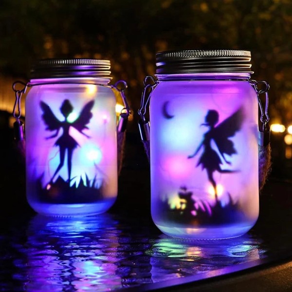 Decorațiuni Solare cu Zâne LED – Set 2 Bucăți, Lumină Colorata, Decor Ambient [1]