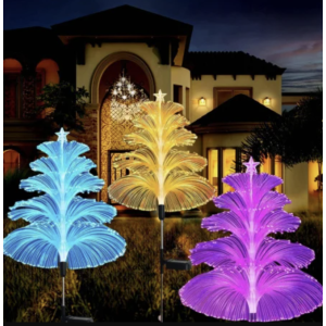 Set 2 Lampi Solare Fountain cu Fibra Optica – Iluminare Multicolora pentru Decorative Exterior Set 2 Lampi Solare Fountain cu Fibra Optica – Iluminare Multicolora pentru Decorative Exterior