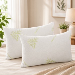 Set 2 Perne Memory Foam Aloe Vera 42x72x11cm, Fabricate in Romania