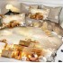Lenjerie pat dublu,  FINET, Digital Print, Craciun, Crem, Cadouri Craciun [3]
