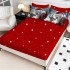 Lenjerie pat dublu cu Elastic,  FINET, 5D Digital Print, Craciun, Rosu, Gri, Mos Craciun si renul [2]