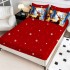 Lenjerie pat dublu cu Elastic,  FINET, 5D Digital Print, Craciun, Rosu, Albastru, renul regal [2]
