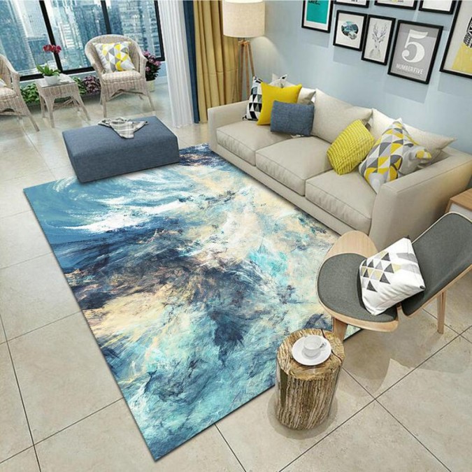 [Alomag] Covor Heinner cu print digital 3D 70x140 cm Galaxy