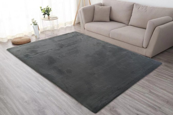 Covor Heinner shaggy soft blanita negru 160x230 cm