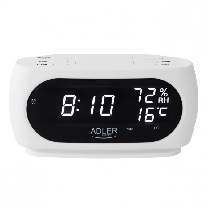 Adler AD 1186W Ceas deșteptator cu masurarea umiditații și temperaturii