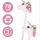 Cap de unicorn Hobby Horse pe băț de pluș 78 cm