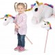 Cap de unicorn Hobby Horse pe băț de pluș 78 cm