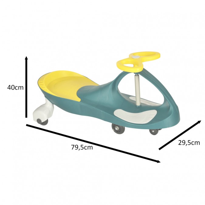 Gravity roller coaster strălucitoare LED roți verde galben