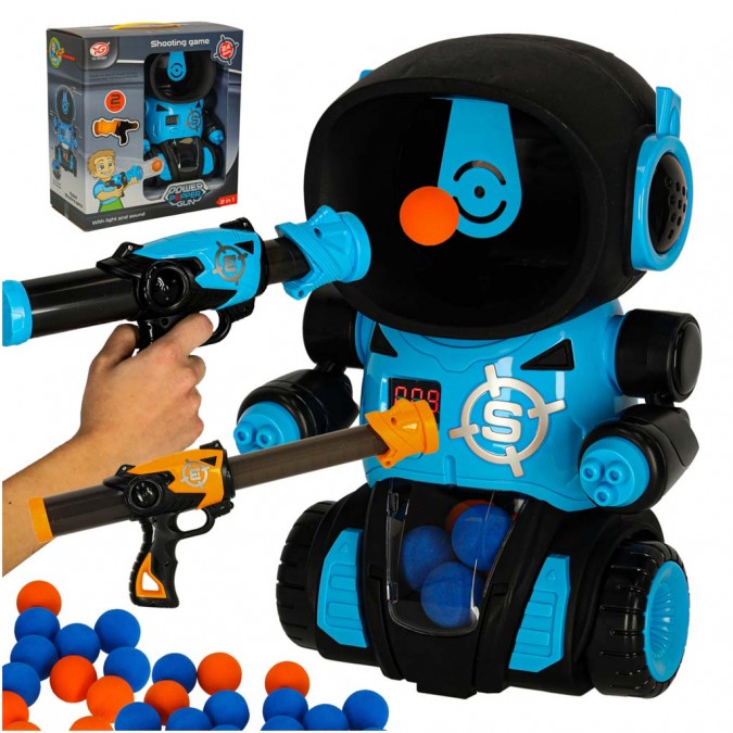 Hungry robot țintă țintă de fotografiere arcade joc set arma + bile