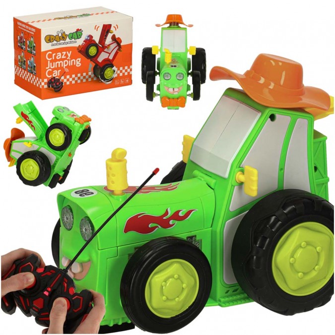 Tractorul RC tractor de sărituri dansând sunet verde