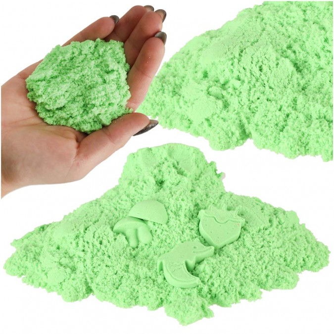 Nisip kinetic verde 1 kg