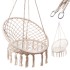 Leagăn suspendat tip cuib 80 cm, 150 kg, bej, interior/exterior LUARO [3]
