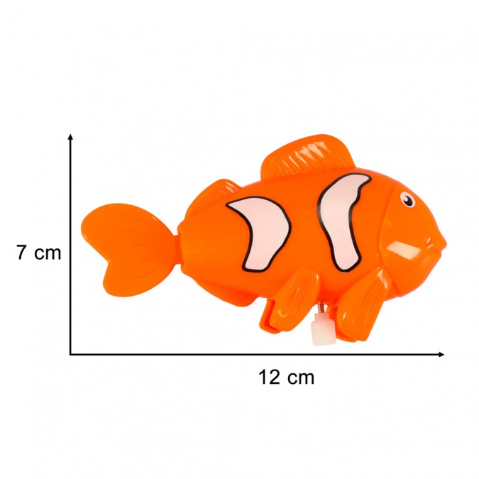 Jucărie de baie cu șurub, portocaliu, pește