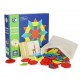 Montessori puzzle din lemn cu forme din lemn 155el.