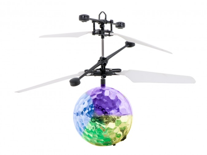 Minge disco tip drona, cu leduri si senzor de miscare