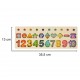 Sorter de numere din lemn Montessori 3in1 13x36cm