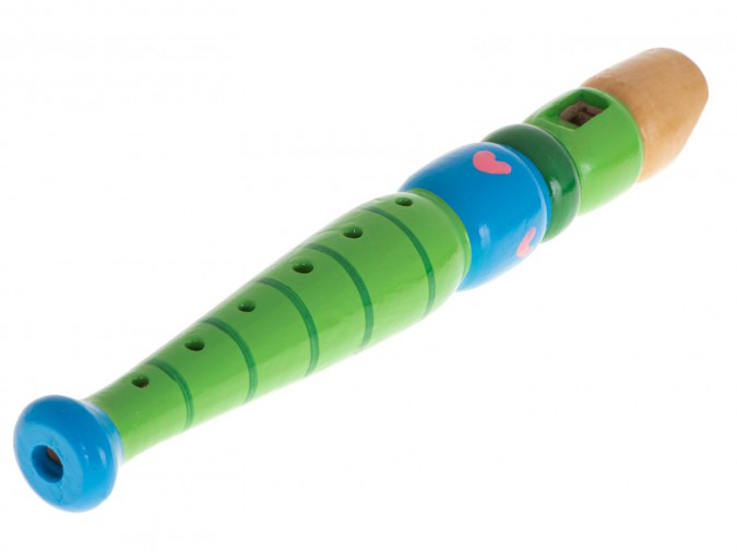 Flaut din lemn instrument școlar colorat
