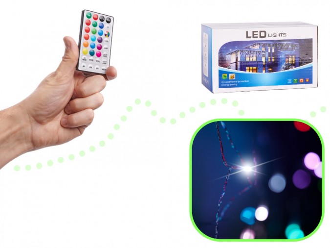 Lumini LED ,Decorațiuni de nunta 3x3m 200LED USB + telecomanda 16 culori cu memorie
