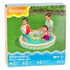 Set 3 piese Piscina gonflabila colac si minge Multicolor 122 cm