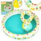 Set 3 piese Piscina gonflabila colac si minge Multicolor 122 cm