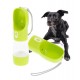 Sticlă portabilă de apă și hrană pentru câini verde