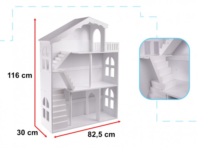 Casuta pentru copii 2 in 1 biblioteca si depozitare jucarii ,116 cm