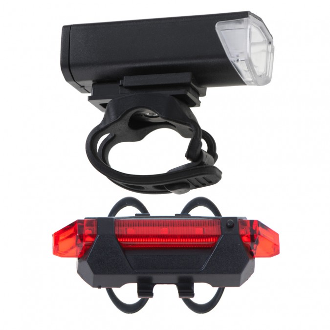 Lampa  LED de bicicleta, spate-fața ,set USB