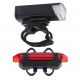 Lampa  LED de bicicleta, spate-fața ,set USB