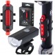 Lampa  LED de bicicleta, spate-fața ,set USB