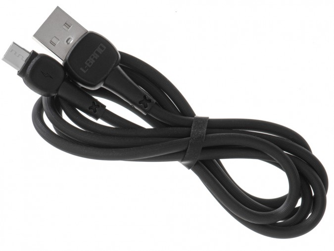 Cablu micro Usb de incarcare rapida L-BRNO, negru, 100 cm