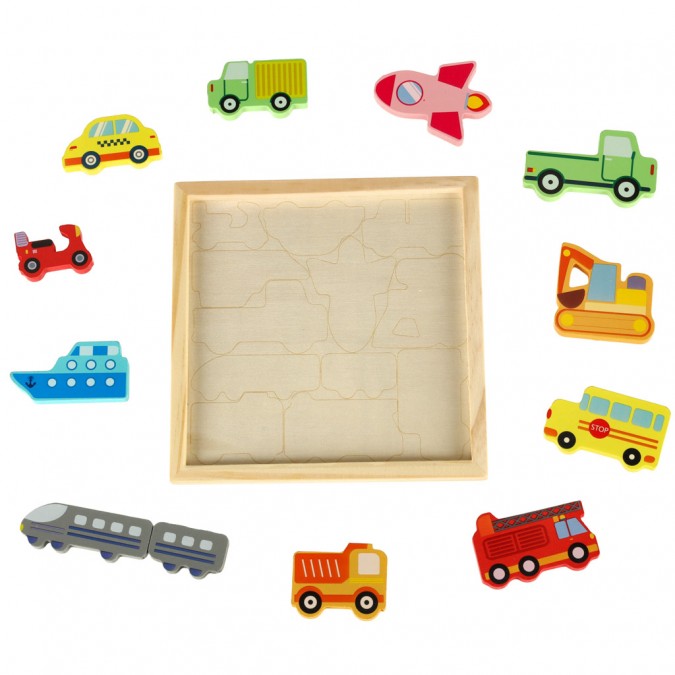 Puzzle din lemn, vehicule