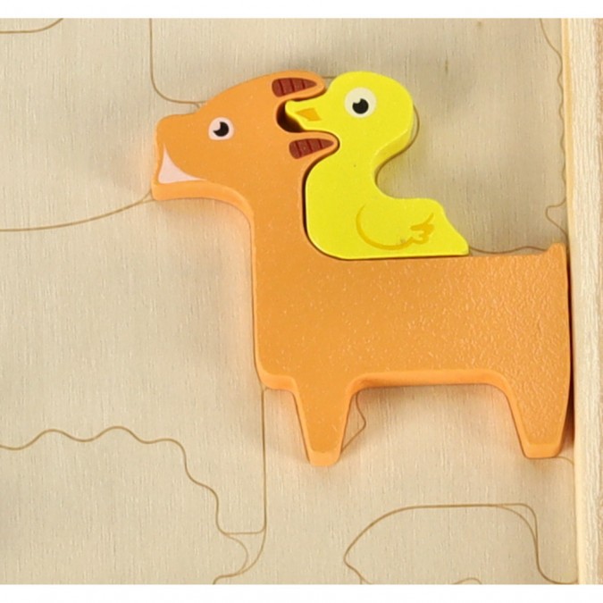 Puzzle din lemn,forme animale