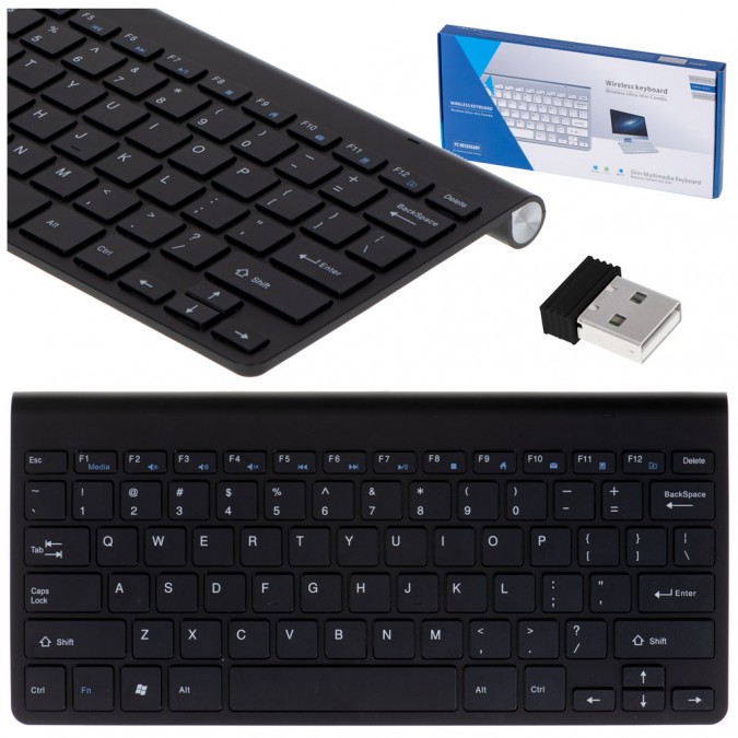 Tastatura fara fir wireless neagra