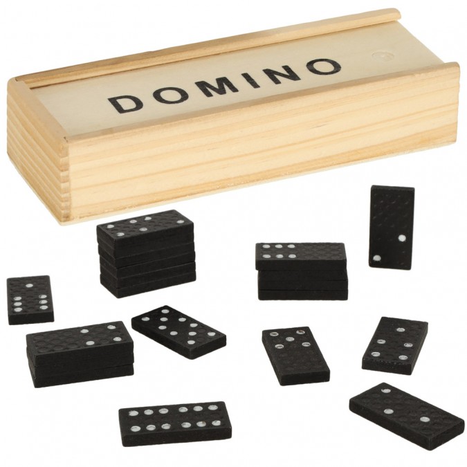 Joc de domino din lemn de familie + cutie