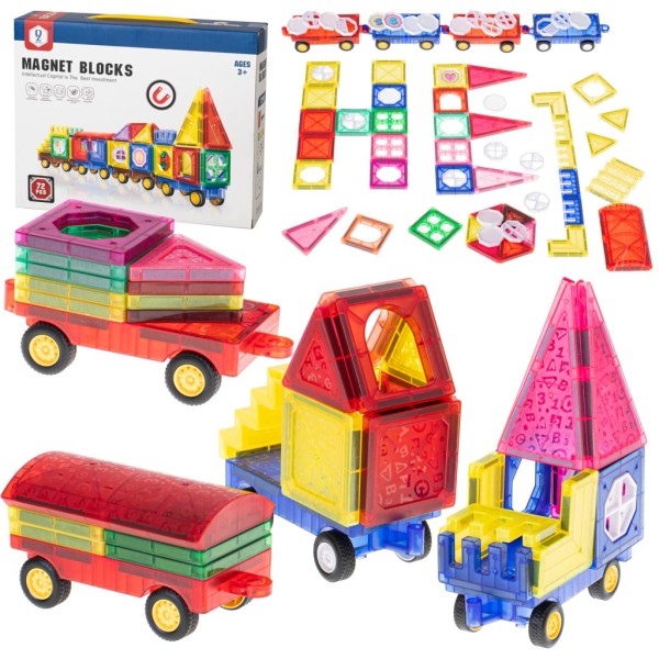 Blocuri magnetice, blocuri 3D, puzzle auto 110elemente [1]