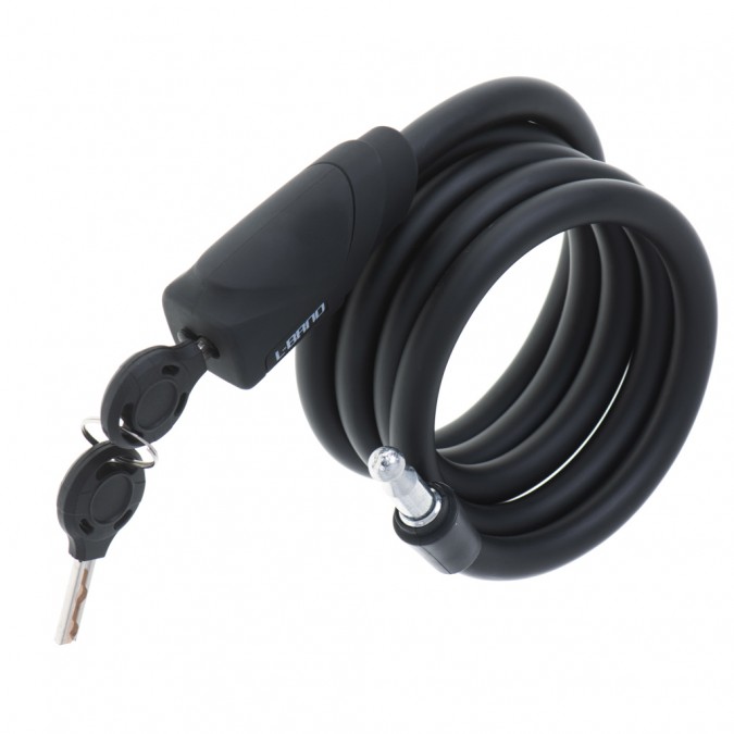 Cablu de siguranta, spirala, inchidere cu cheie, 150 cm