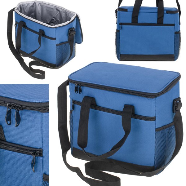 Geanta termica pentru picnic pe plaja și camping 16L albastru marin [1]