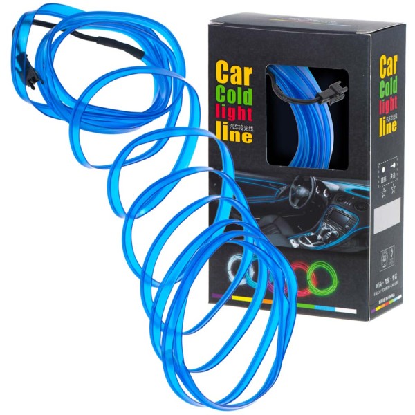 LED de iluminat ambiental pentru mașina / mașina USB / 12V banda 3m albastru [1]