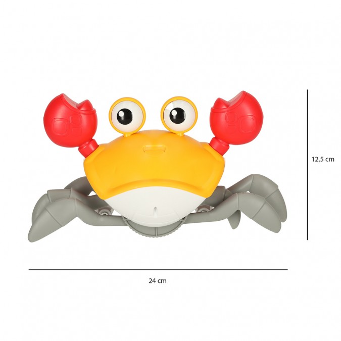 Crab crawler interactiv cu sunet, galben