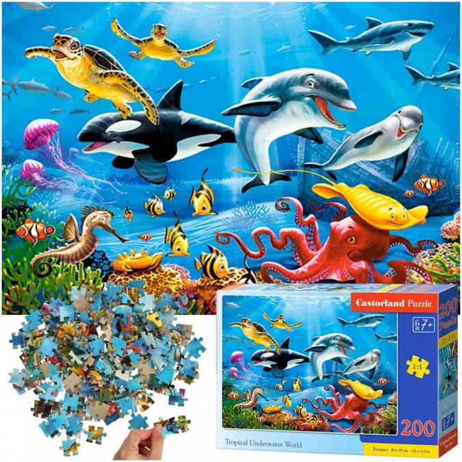 Puzzle 200piese-Lumea subacvatica tropicala