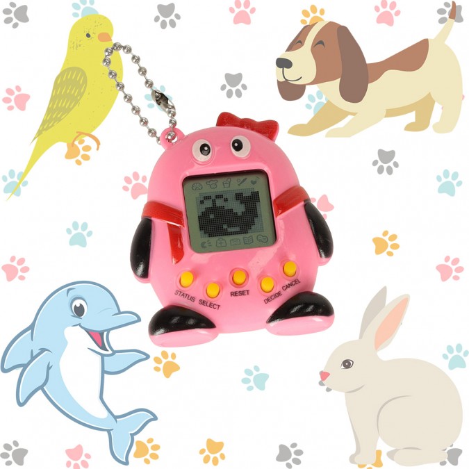 Tamagotchi, joc educativ, electronic pentru copii, roz