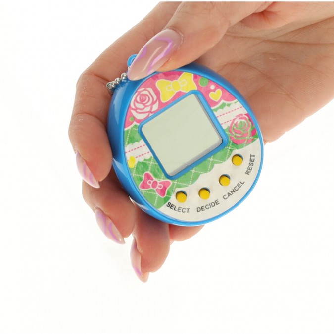 Tamagotchi, joc educativ, electronic pentru copii, ou albastru