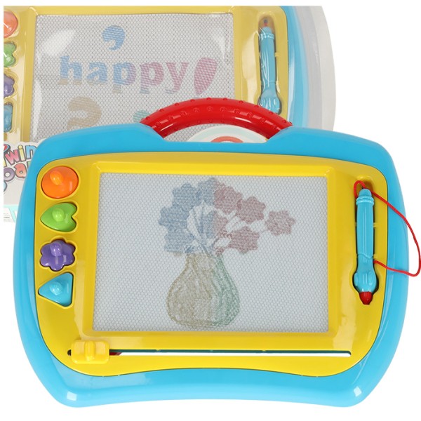 Tabla magnetica educativa de desenat, cu stampile, albastra [1]