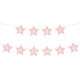 Banner pentru baby shower, stele roz,290cm x 16.5cm