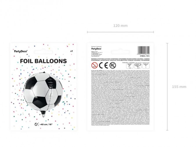 Balon din folie, minge de fotbal, 40 cm